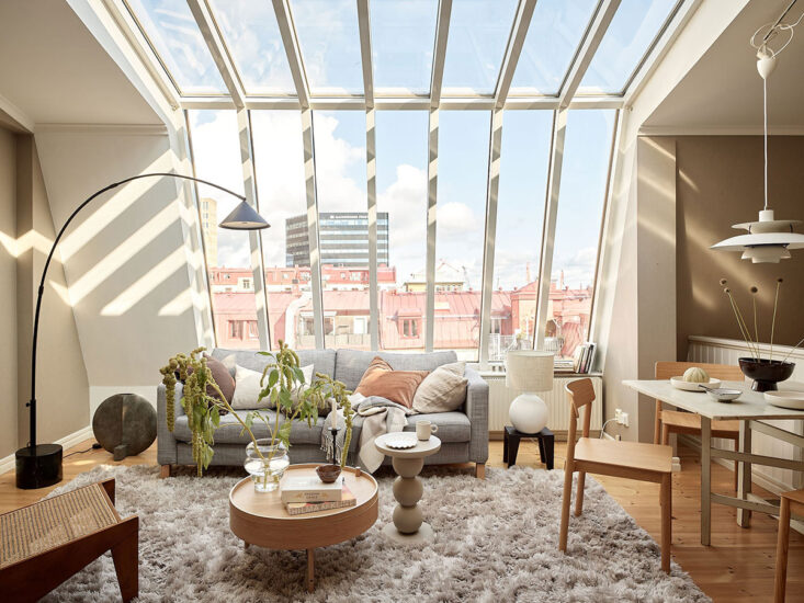 Stadshem | 80㎡,哥德堡完美采光頂層閣樓公寓設計