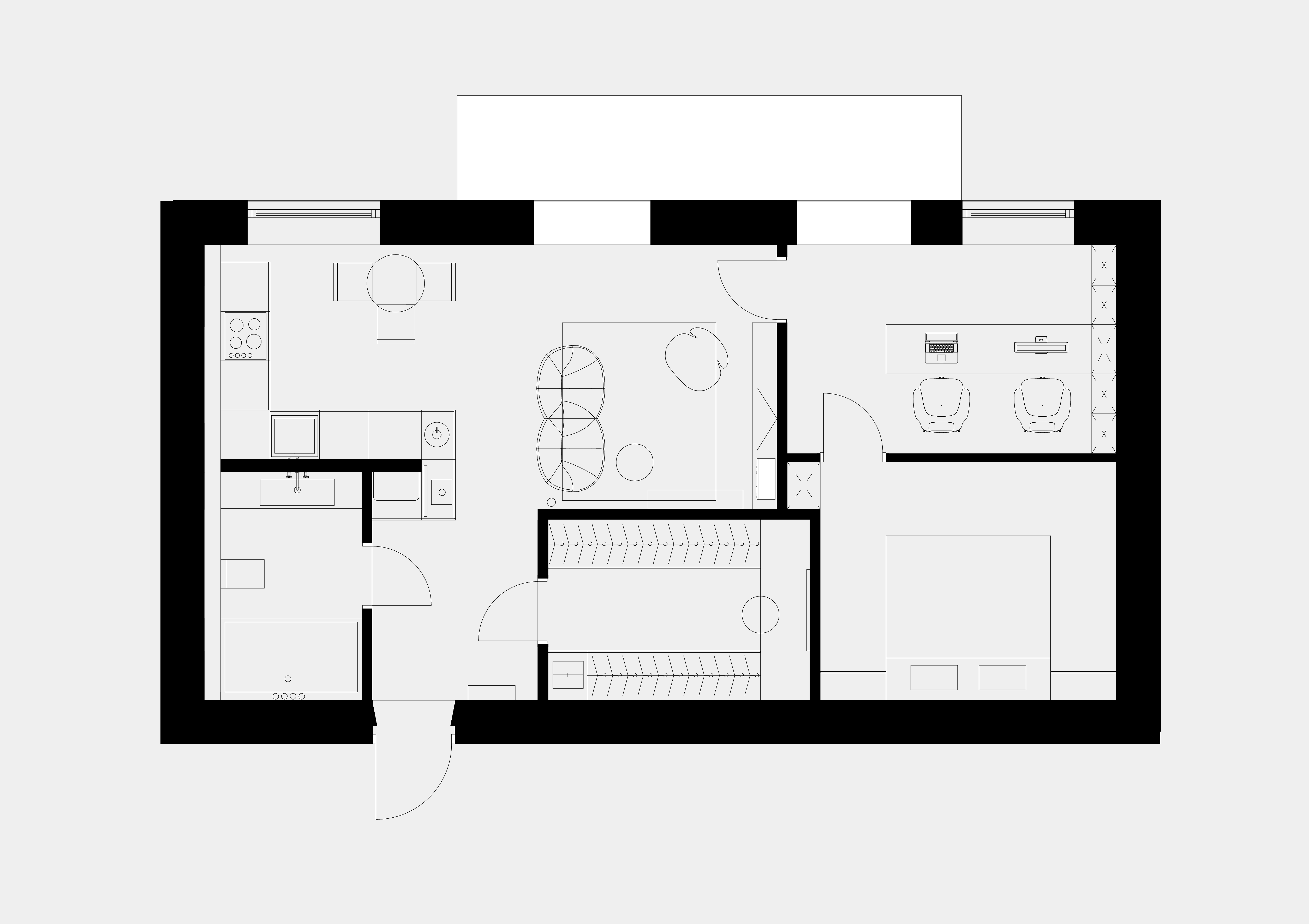 AKZ Architectura,公寓設計案例,公寓設計方案,小戶型設計,基輔,公寓設計,原木色,65㎡
