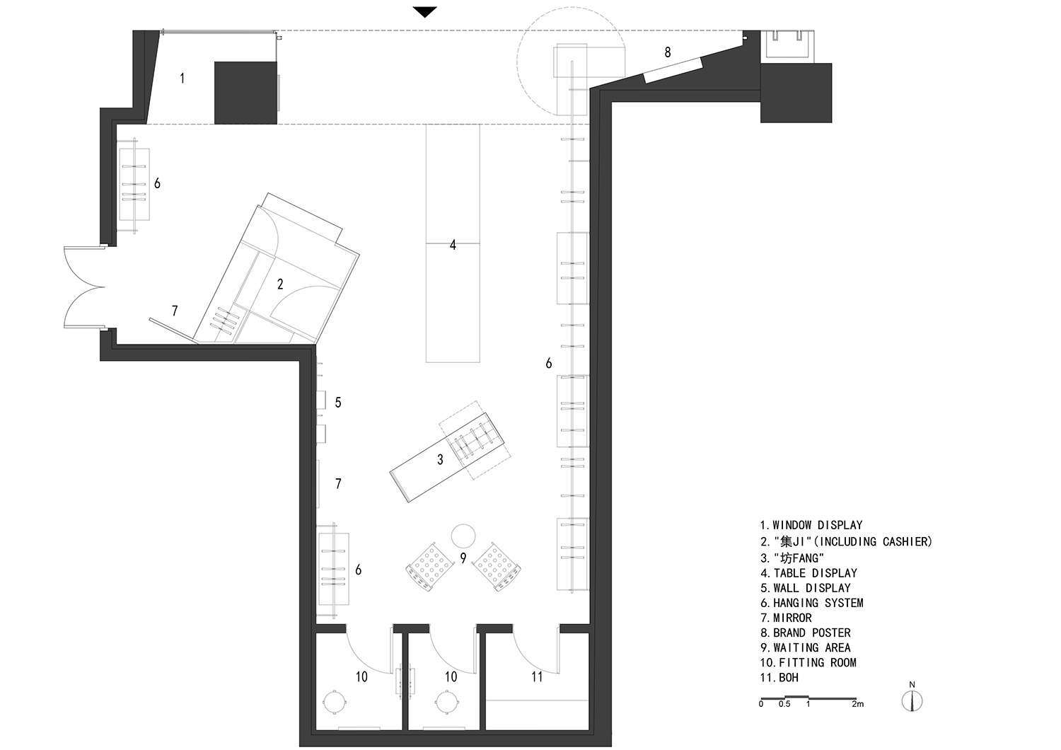 零售店設計,服裝零售店設計,服裝店設計,女裝店設計案例,服裝店設計案例,成都,素然成都太古裏MART集市店,FLIP設計