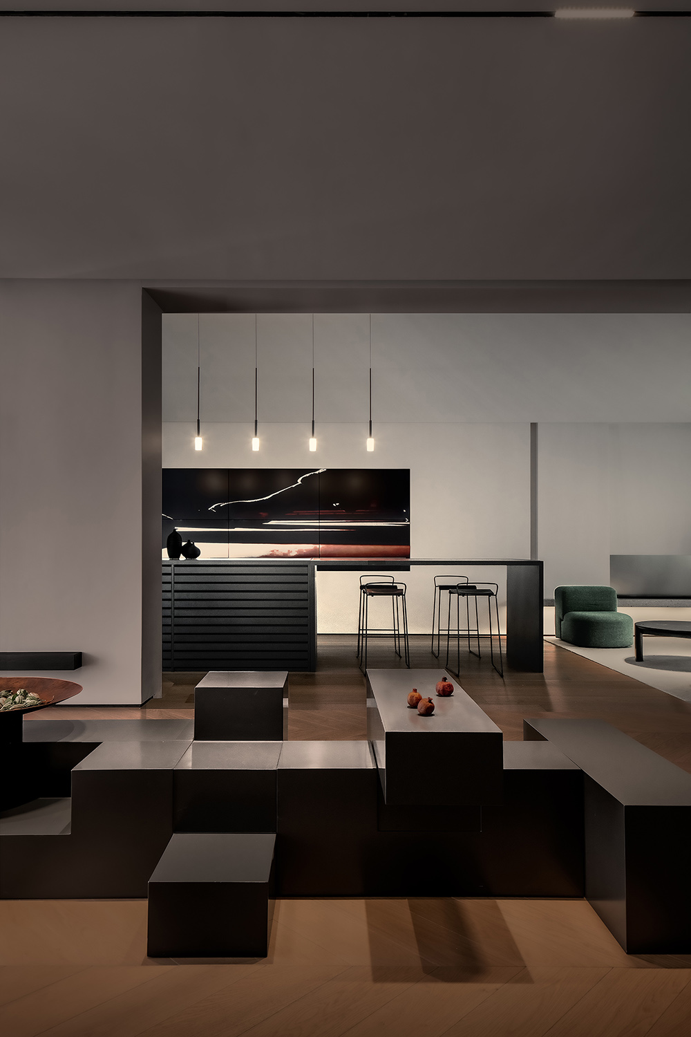 展廳設計,展廳設計案例,展廳設計方案,建材展廳設計,材料展廳設計,展廳裝修,東莞,唯木展廳建築的構成,T&D知行空間設計