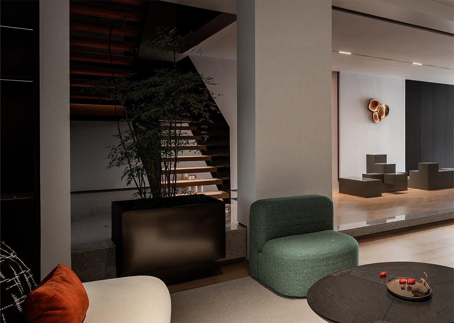 展廳設計,展廳設計案例,展廳設計方案,建材展廳設計,材料展廳設計,展廳裝修,東莞,唯木展廳建築的構成,T&D知行空間設計