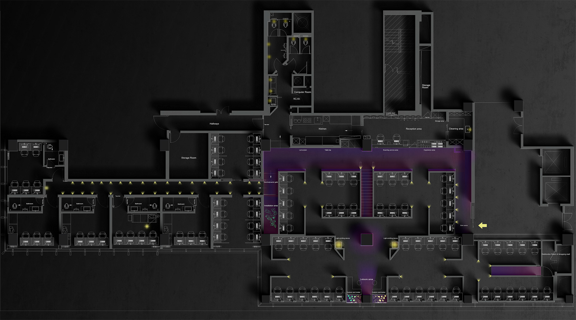 遊戲中心設計,電競空間設計,遊戲主題店設計,娛樂空間設計,遊戲店設計,遊戲電競空間設計,商店設計,成都,熊貓電競,赤橙設計