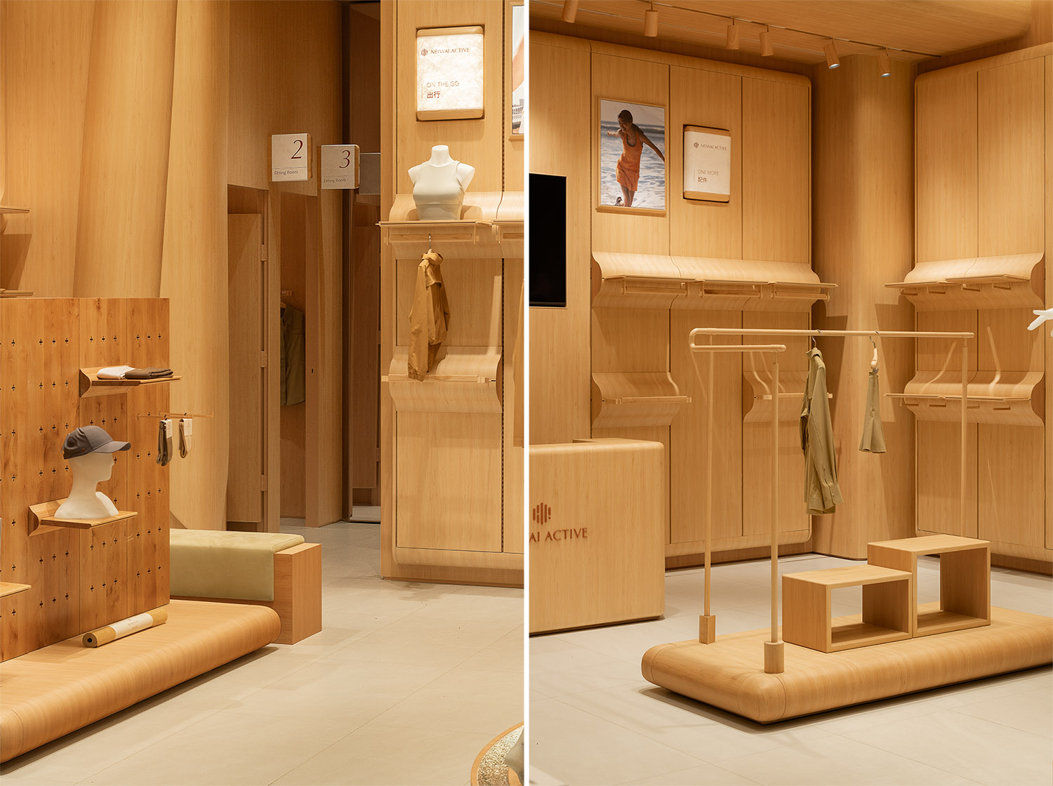 服裝店設計,零售店設計,戶外服裝零售店,服裝店設計案例,服裝店設計方案,NEIWAI ACTIVE模塊化設計重構運動品牌空間形象,NEIWAI ACTIVE,尚洋藝術,北京,成都