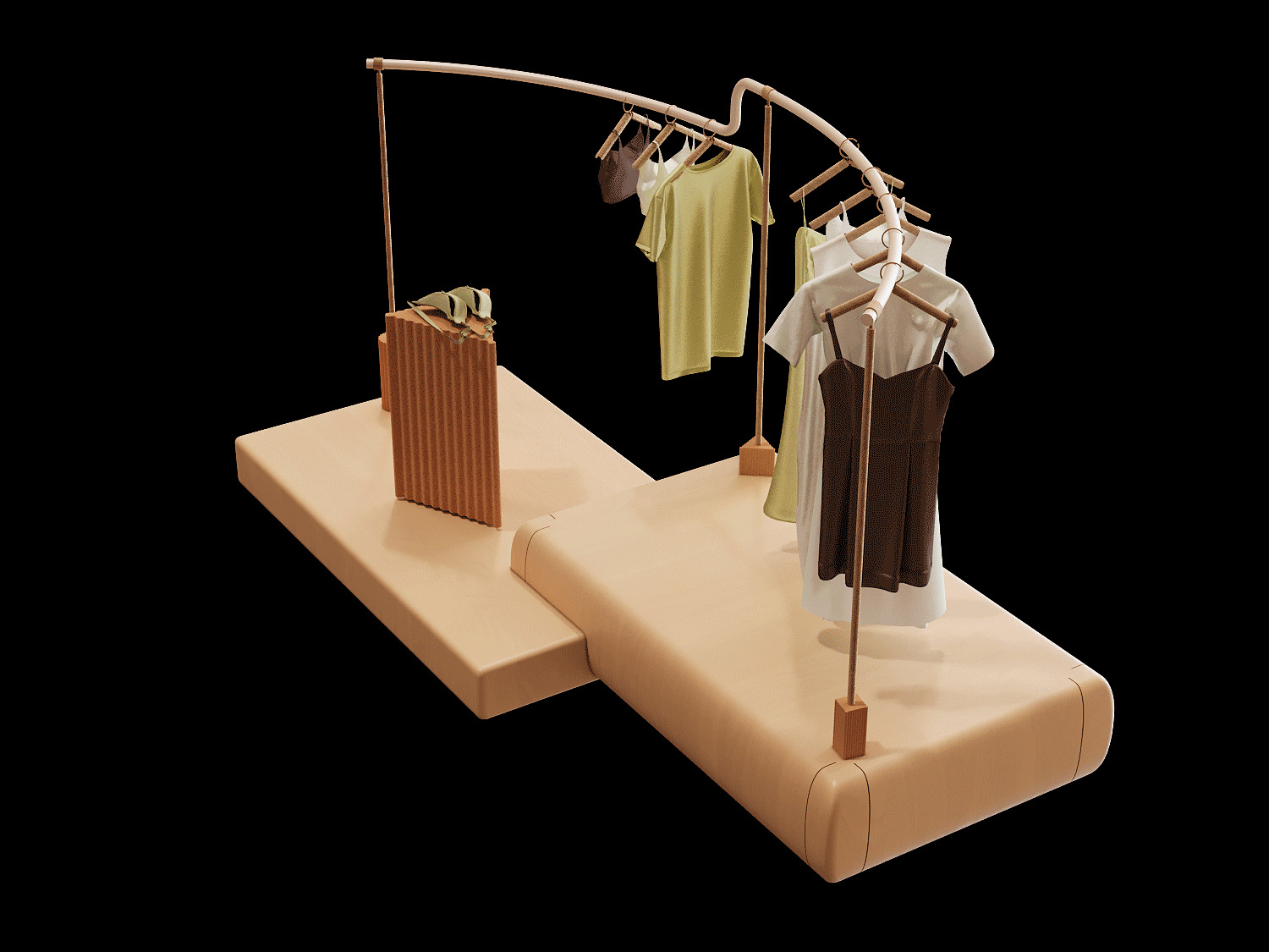 服裝店設計,零售店設計,戶外服裝零售店,服裝店設計案例,服裝店設計方案,NEIWAI ACTIVE模塊化設計重構運動品牌空間形象,NEIWAI ACTIVE,尚洋藝術,北京,成都