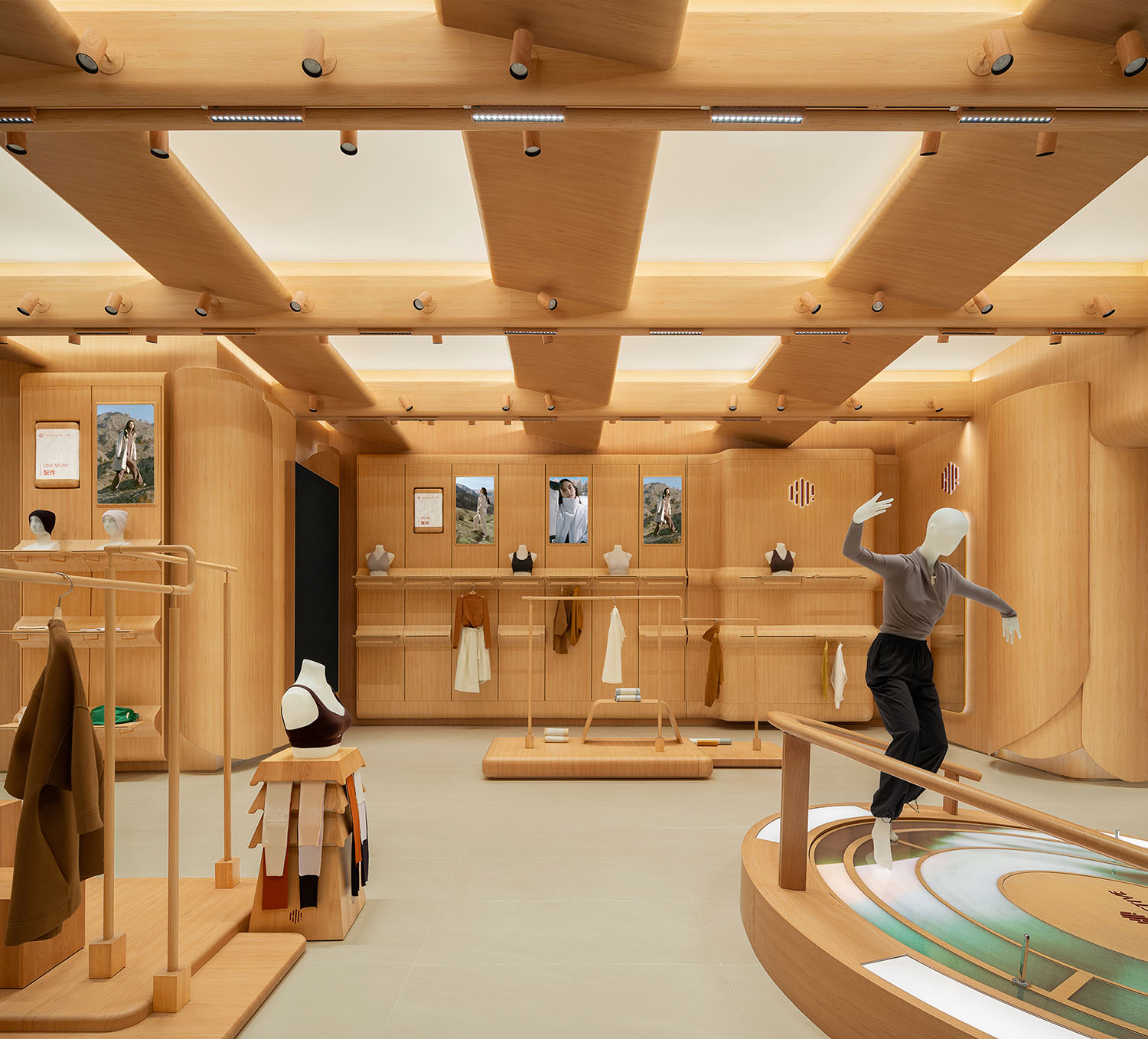 服裝店設計,零售店設計,戶外服裝零售店,服裝店設計案例,服裝店設計方案,NEIWAI ACTIVE模塊化設計重構運動品牌空間形象,NEIWAI ACTIVE,尚洋藝術,北京,成都