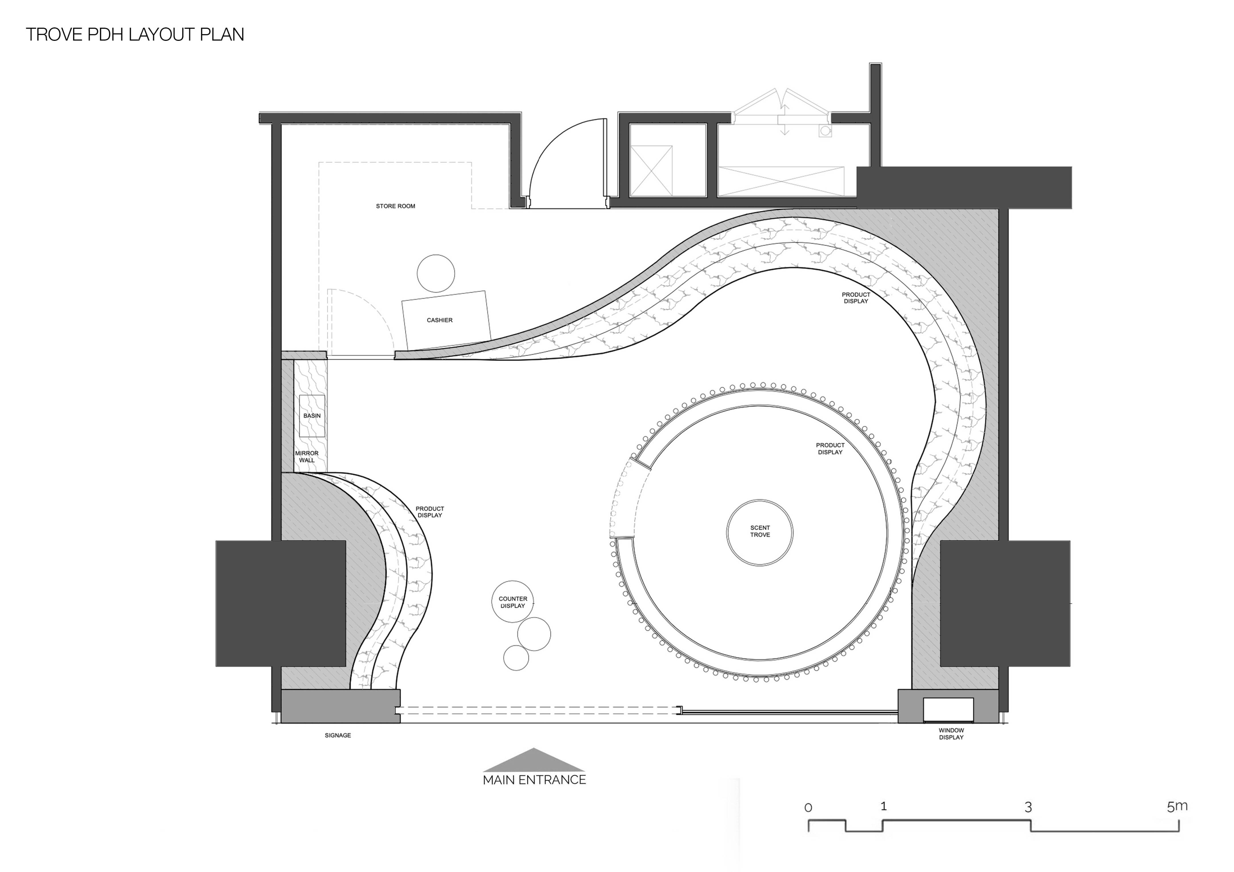 Spacemen,馬來西亞,吉隆坡,零售店設計,香水店設計,化妝品店,品牌體驗店,Trove商店,幻彩金屬