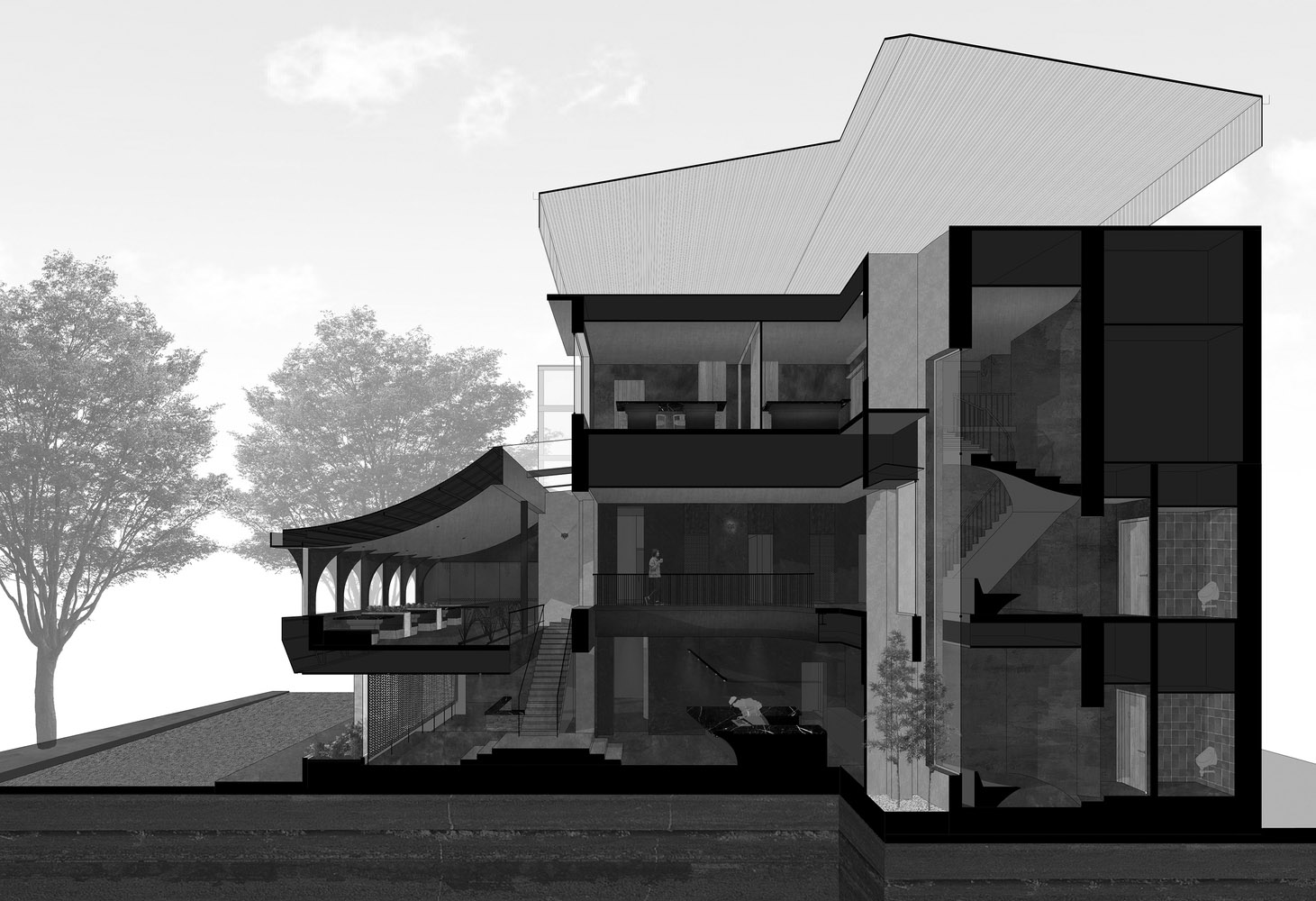 Takashi Niwa Architects,餐廳設計,休閑餐廳設計,840㎡,餐廳設計案例,餐廳設計方案,餐廳裝修,休閑餐廳,越南,河內