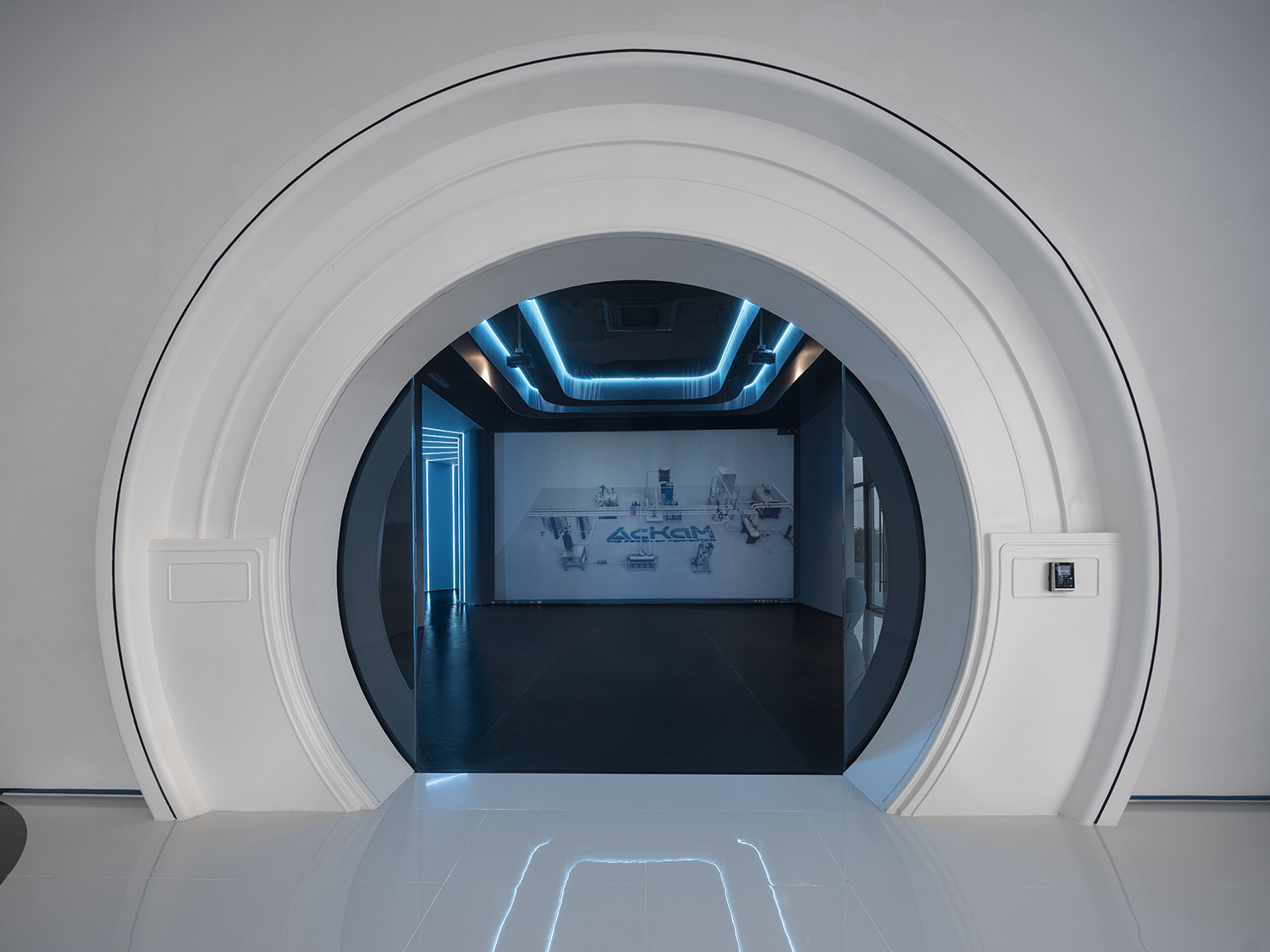 辦公室設計,辦公室設計案例,科技公司辦公室設計,展廳設計,科技公司展廳設計,開放式辦公室設計,江蘇常州,艾肯工業總部辦公室,時象空間設計