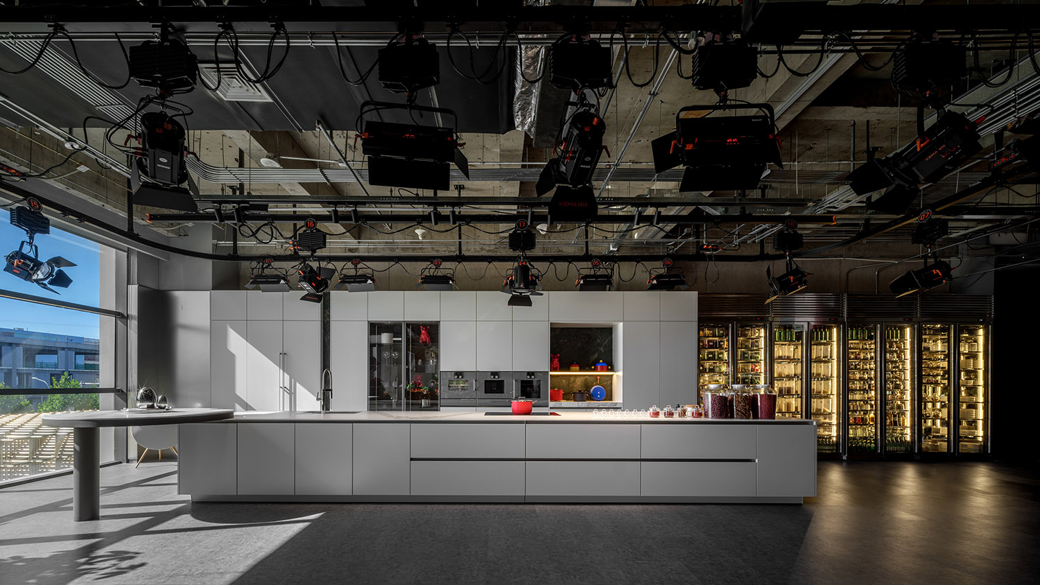 直播空間設計,辦公室設計,展廳設計,場景直播間,創意辦公室設計,直播基地設計,直播辦公室設計案例,北京,北京同仁堂健康直播基地,WUUX無象空間/王永