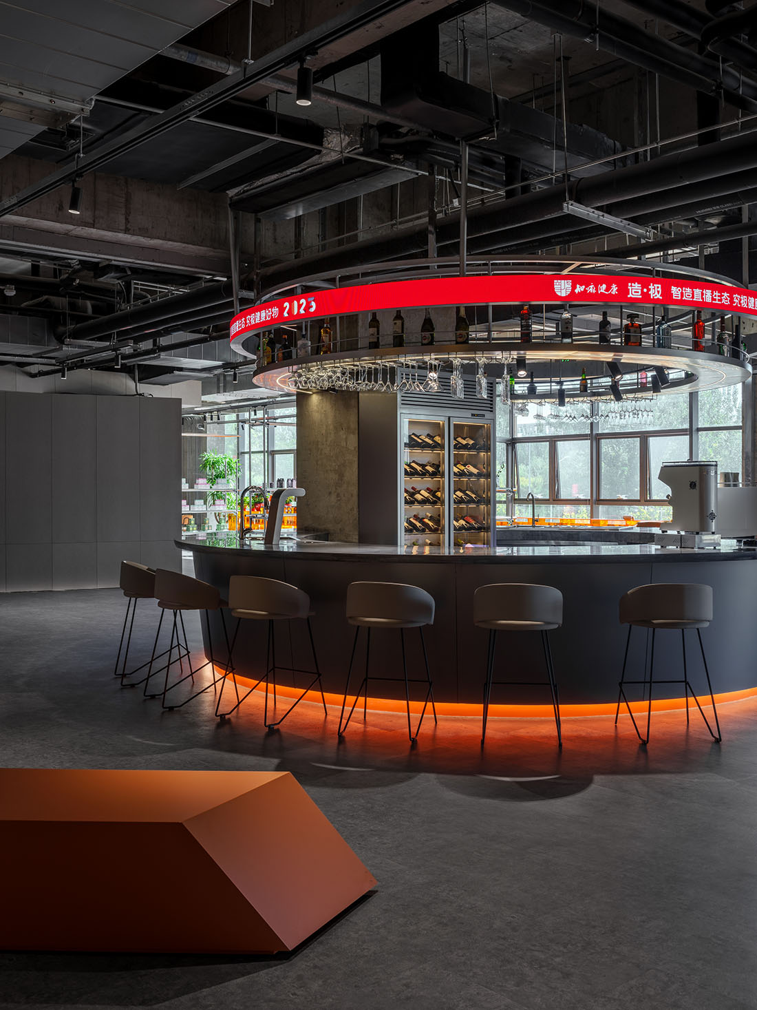 直播空間設計,辦公室設計,展廳設計,場景直播間,創意辦公室設計,直播基地設計,直播辦公室設計案例,北京,北京同仁堂健康直播基地,WUUX無象空間/王永