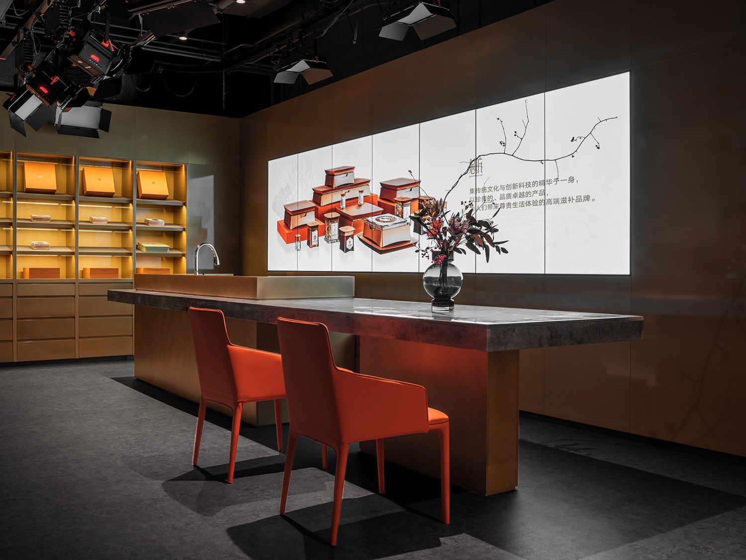 直播空間設計,辦公室設計,展廳設計,場景直播間,創意辦公室設計,直播基地設計,直播辦公室設計案例,北京,北京同仁堂健康直播基地,WUUX無象空間/王永