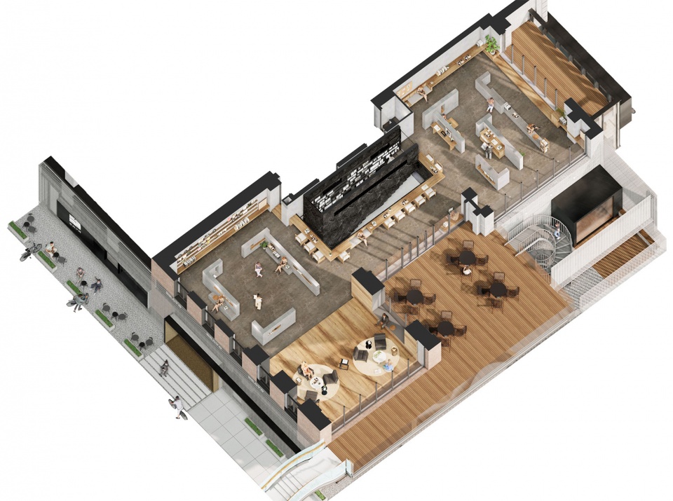 酒館設計,酒館設計案例,現代風格酒館設計,書店設計,書店設計案例,書店裝修,書店酒館,北京檀穀單向空間及十三邀小酒館,北京,BUZZ莊子玉工作室