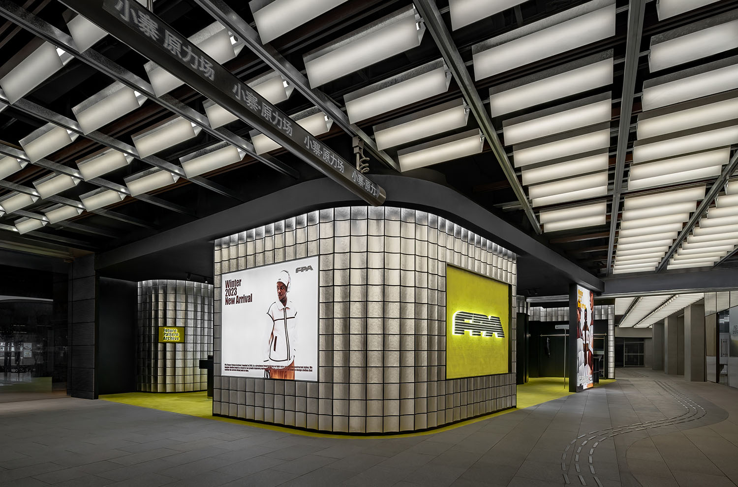 時裝店設計,零售店設計,服裝店設計,服飾零售店設計,時裝店設計案例,時裝店設計方案,上海,重慶,成都,西安,FPA四城四景以單一材質搭建品牌脈絡,永創設計