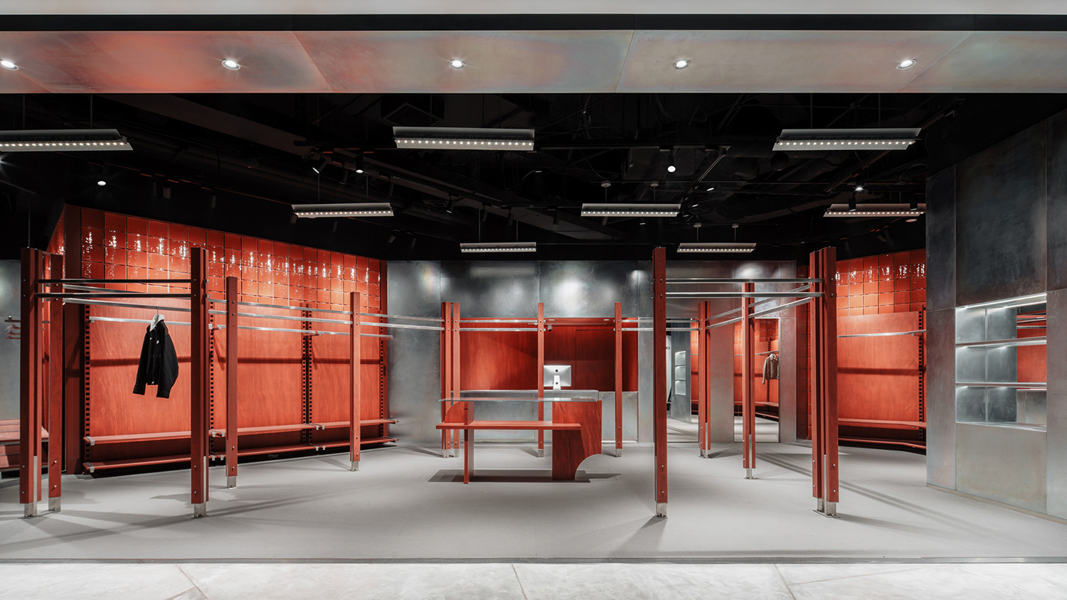 時裝店設計,零售店設計,服裝店設計,服飾零售店設計,時裝店設計案例,時裝店設計方案,上海,重慶,成都,西安,FPA四城四景以單一材質搭建品牌脈絡,永創設計