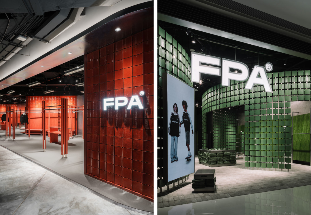 時裝店設計,零售店設計,服裝店設計,服飾零售店設計,時裝店設計案例,時裝店設計方案,上海,重慶,成都,西安,FPA四城四景以單一材質搭建品牌脈絡,永創設計