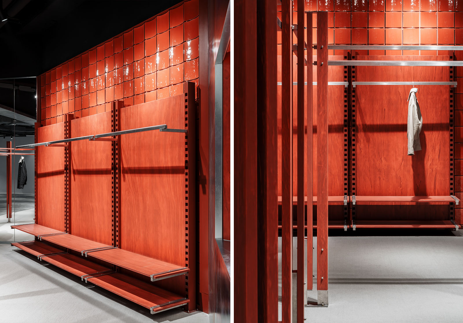 時裝店設計,零售店設計,服裝店設計,服飾零售店設計,時裝店設計案例,時裝店設計方案,上海,重慶,成都,西安,FPA四城四景以單一材質搭建品牌脈絡,永創設計