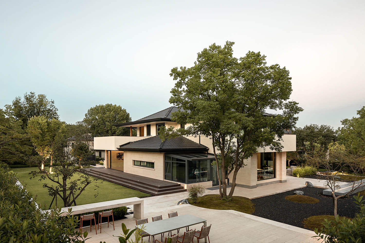 1000㎡別墅設計,1000㎡,別墅設計案例,別墅設計方案,別墅裝修,庭院別墅設計,住宅設計,微水泥,杭州,杭州西湖高爾夫別墅,時上建築/沈墨