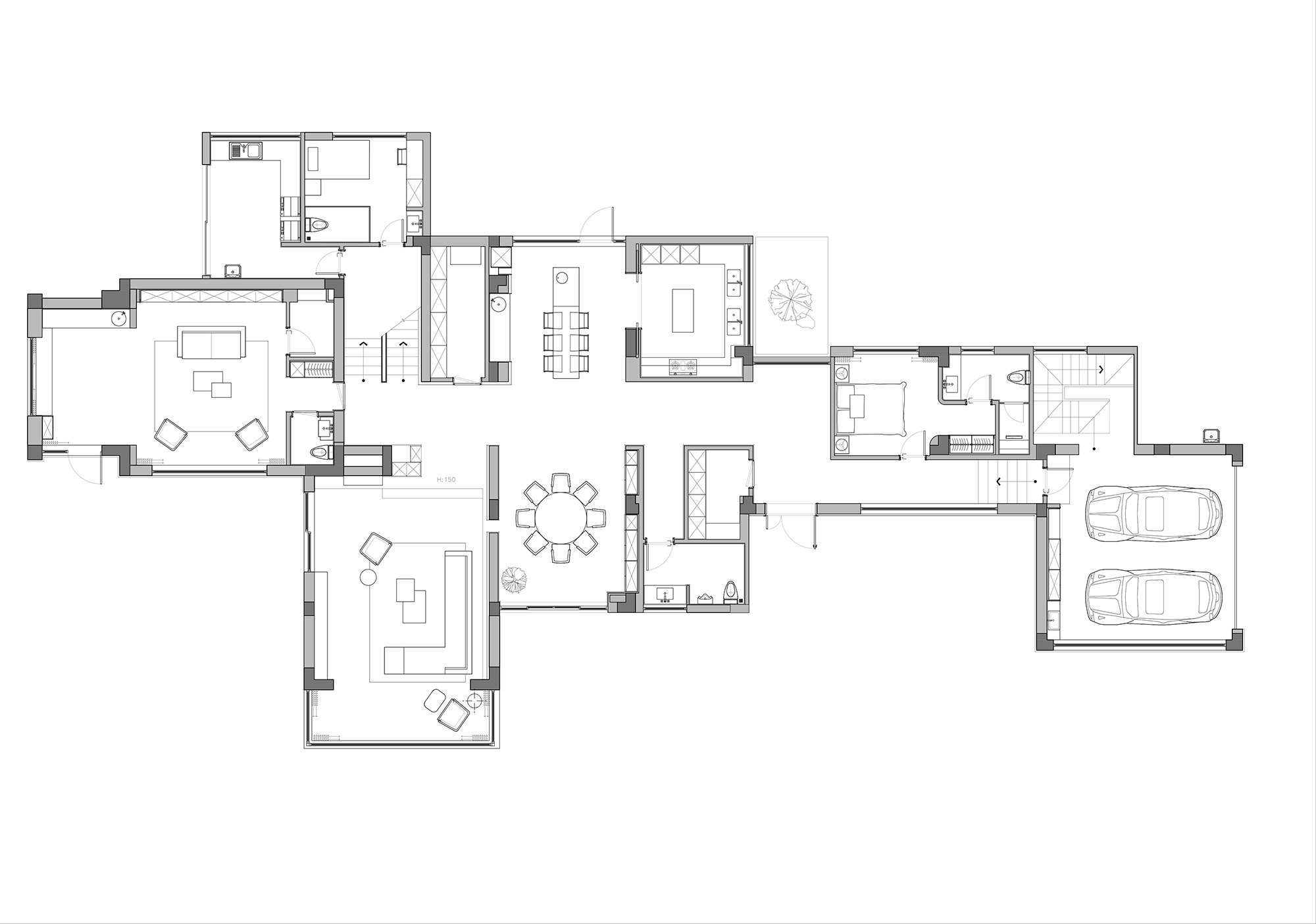 1000㎡別墅設計,1000㎡,別墅設計案例,別墅設計方案,別墅裝修,庭院別墅設計,住宅設計,微水泥,杭州,杭州西湖高爾夫別墅,時上建築/沈墨
