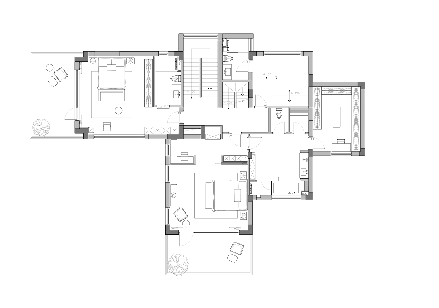 1000㎡別墅設計,1000㎡,別墅設計案例,別墅設計方案,別墅裝修,庭院別墅設計,住宅設計,微水泥,杭州,杭州西湖高爾夫別墅,時上建築/沈墨