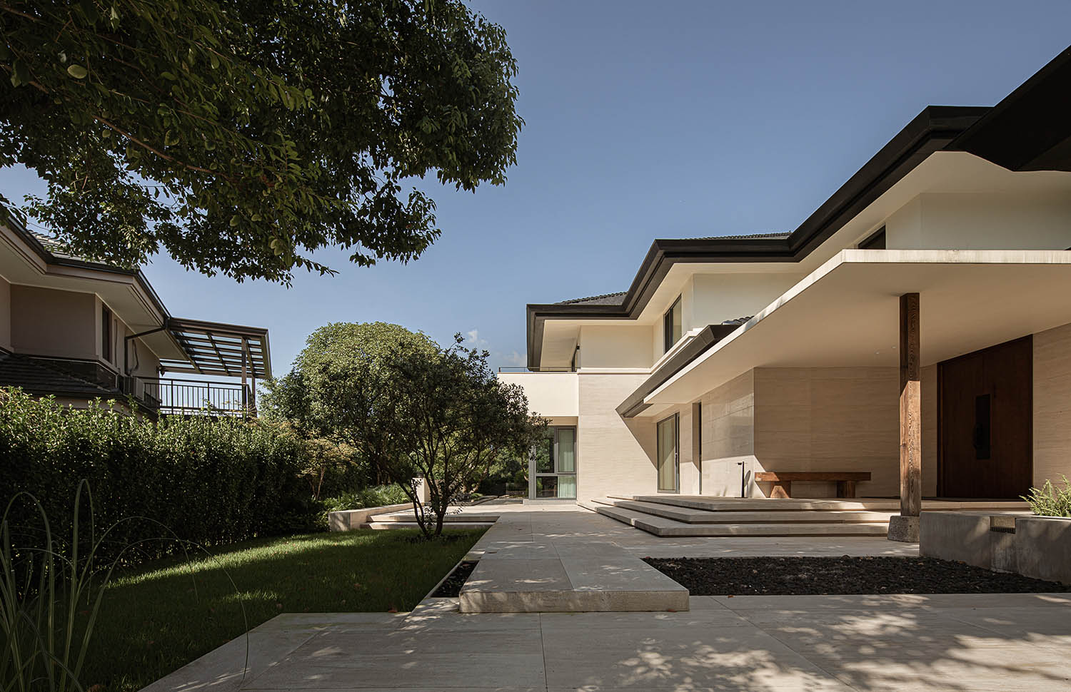 1000㎡別墅設計,1000㎡,別墅設計案例,別墅設計方案,別墅裝修,庭院別墅設計,住宅設計,微水泥,杭州,杭州西湖高爾夫別墅,時上建築/沈墨