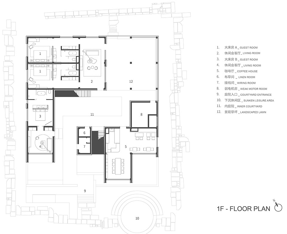 民宿設計,民宿改造設計,農民房改造民宿設計,民宿設計案例,民宿設計方案,鄉村民宿設計,民宿咖啡廳,西安藍田將軍故裏疙瘩村民宿,西安藍田,集木德空間設計