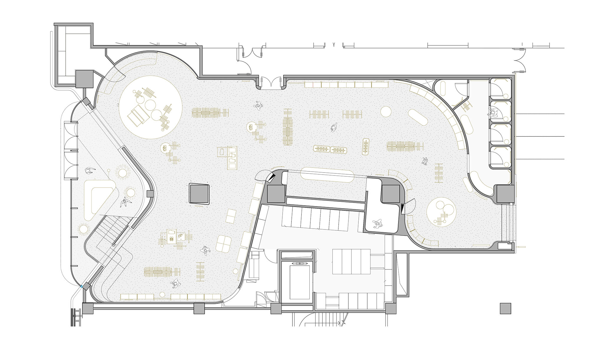 零售店設計,服裝零售店設計,服裝零售店設計,零售店設計案例,服裝店設計,服裝旗艦店設計,旗艦店設計,商店設計,Lululemon上海旗艦店,上海,AIM愷慕建築設計