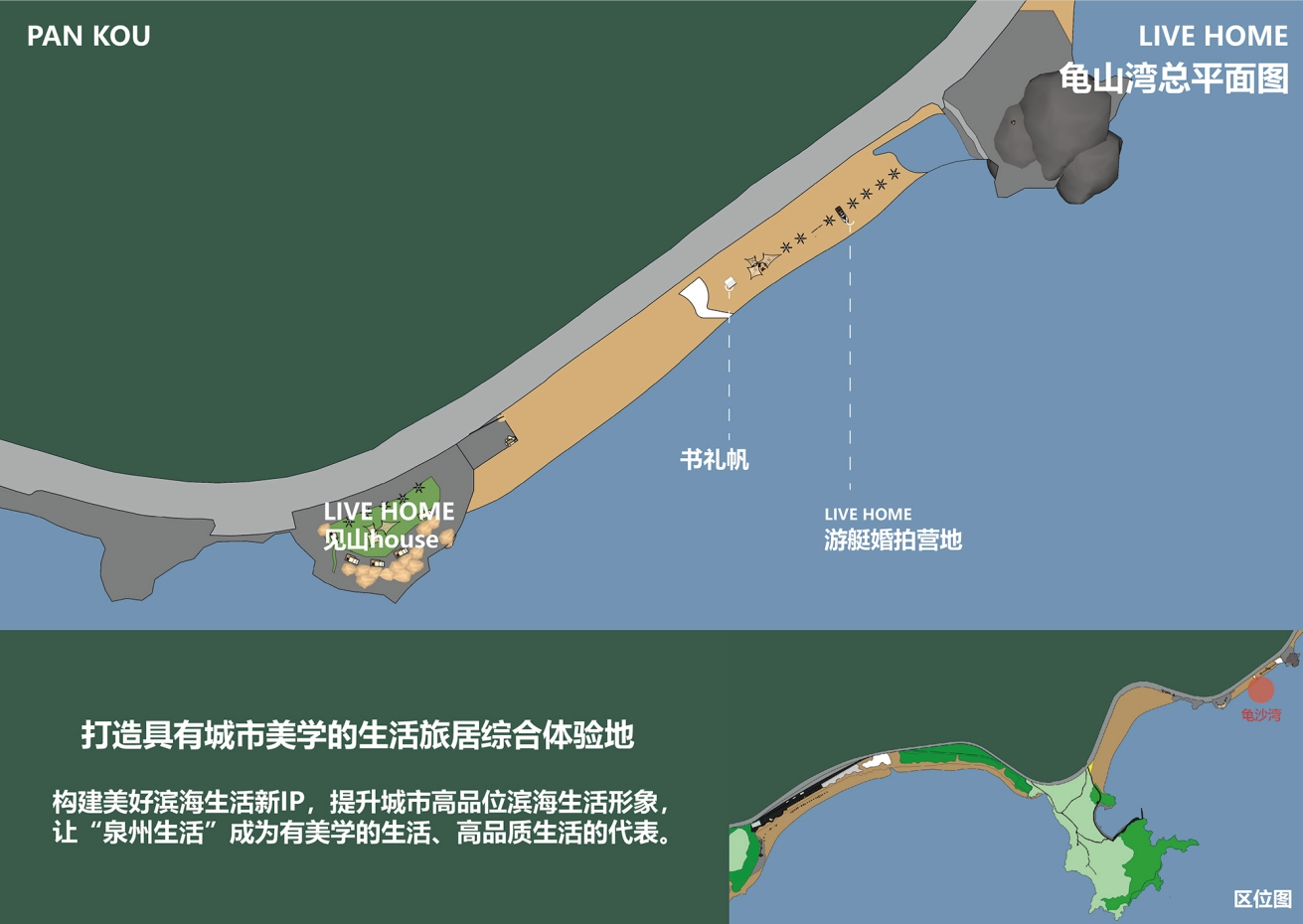 公共空間設計,沙灘海岸線景觀設計,景觀設計,文旅空間設計,泉州,盤扣樂風“三灣”文旅,問渠建築設計