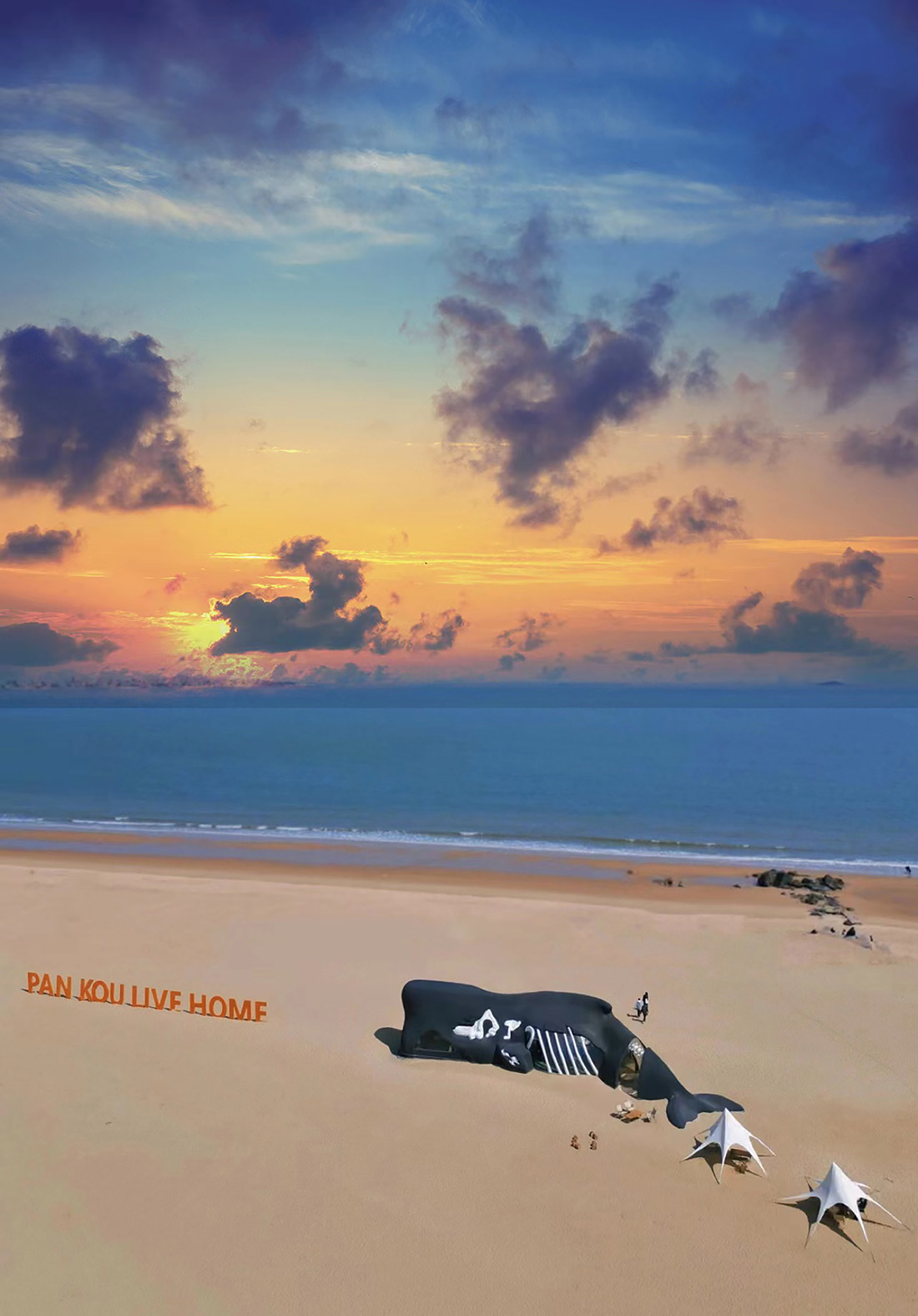 公共空間設計,沙灘海岸線景觀設計,景觀設計,文旅空間設計,泉州,盤扣樂風“三灣”文旅,問渠建築設計