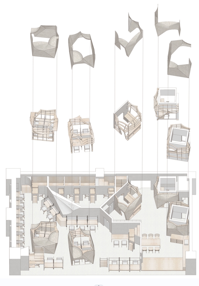 自習室設計,閱讀室設計,公共閱讀室,學習自習室,閱讀自習室設計,上海,天際自習室,商業空間,多麼工作室