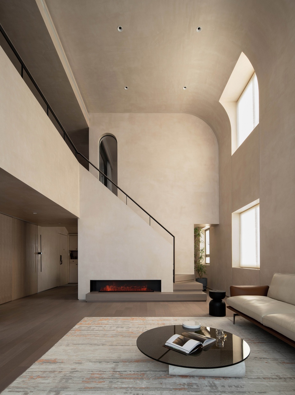 265㎡複式設計,265㎡,頂層複式設計,複式設計案例,複式設計方案,現代風格複式設計,住宅設計,家裝設計,上海,外灘頂層複式私宅改造,方居建築設計