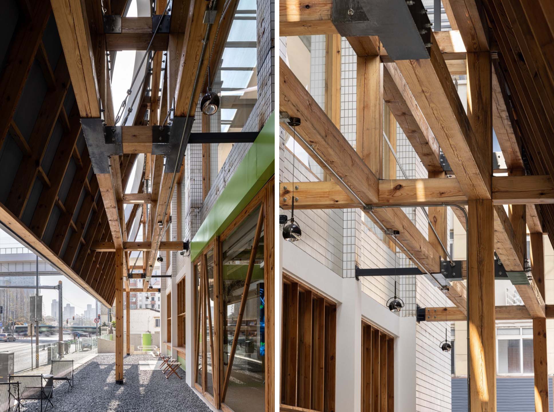 咖啡廳設計,開放式咖啡廳設計,商店設計,咖啡廳設計案例,咖啡廳設計方案,多功能空間設計,路演空間,上海屋簷之下,上海,直距建築設計