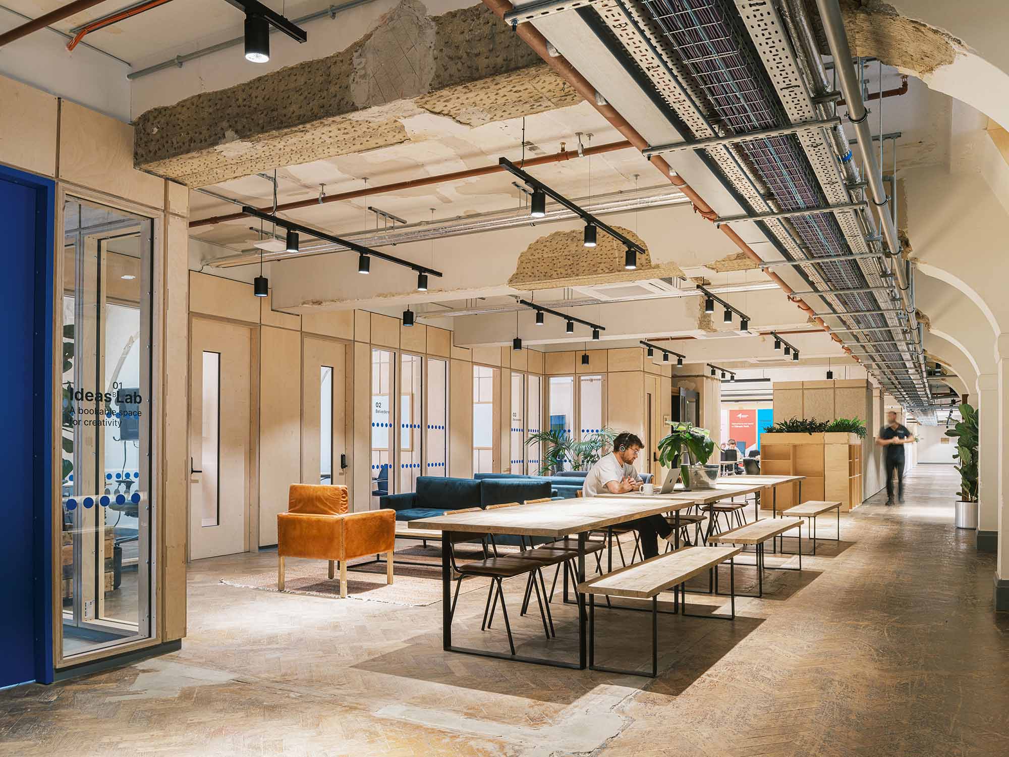 聯合辦公設計,辦公室設計案例,辦公室設計方案,辦公室裝修,Material Works Architecture,聯合辦公,倫敦,3600㎡,英國