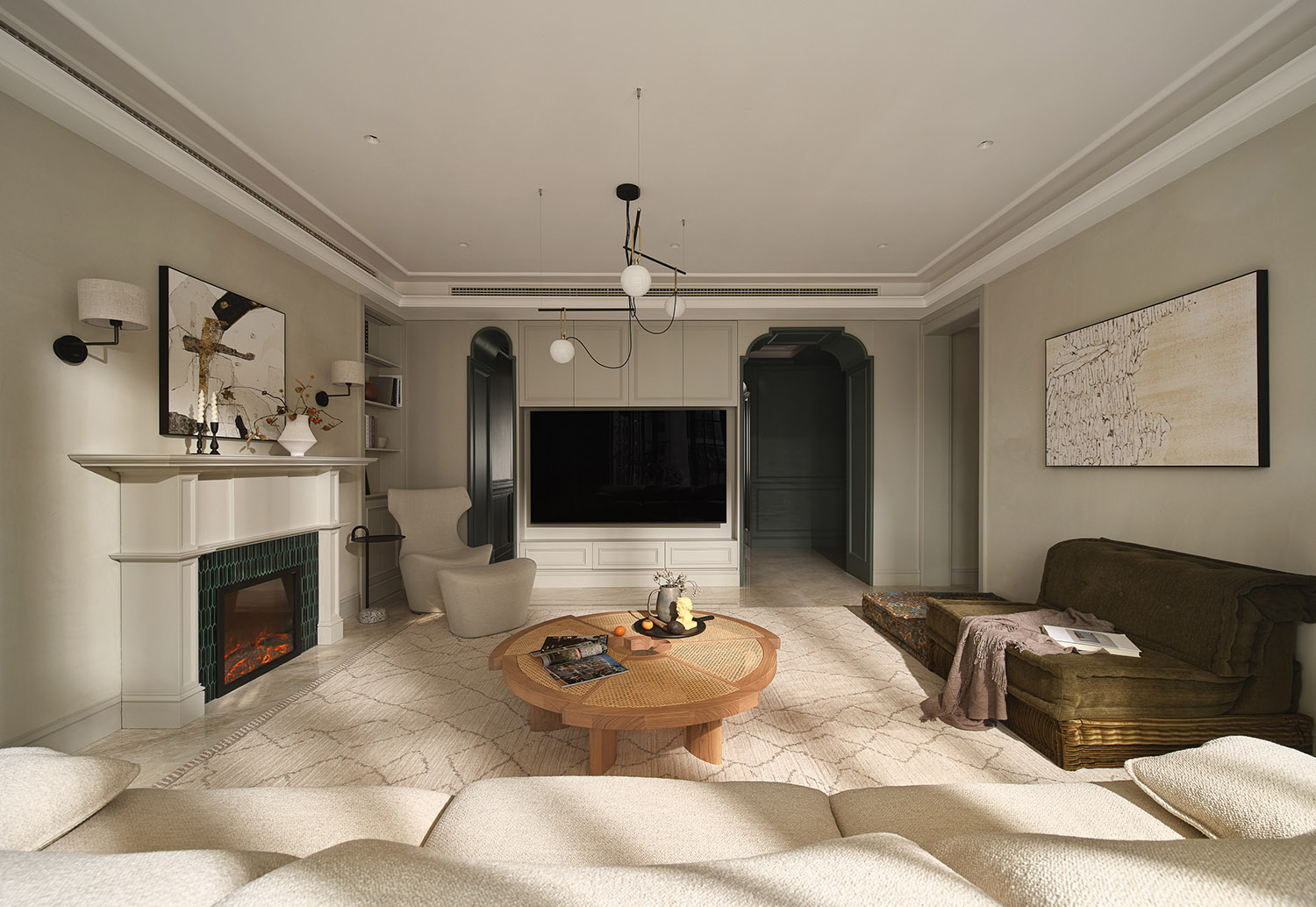 230㎡大平層設計,230㎡,住宅設計案例,住宅設計,法式風格家裝設計,大平層設計,大平層設計案例,大平層設計方案,上海,中糧瑞虹海景壹號大平層,示覺設計