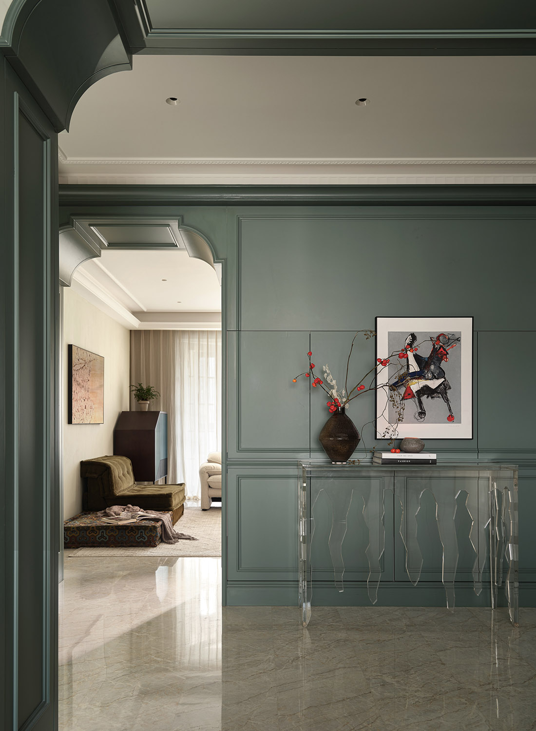 230㎡大平層設計,230㎡,住宅設計案例,住宅設計,法式風格家裝設計,大平層設計,大平層設計案例,大平層設計方案,上海,中糧瑞虹海景壹號大平層,示覺設計