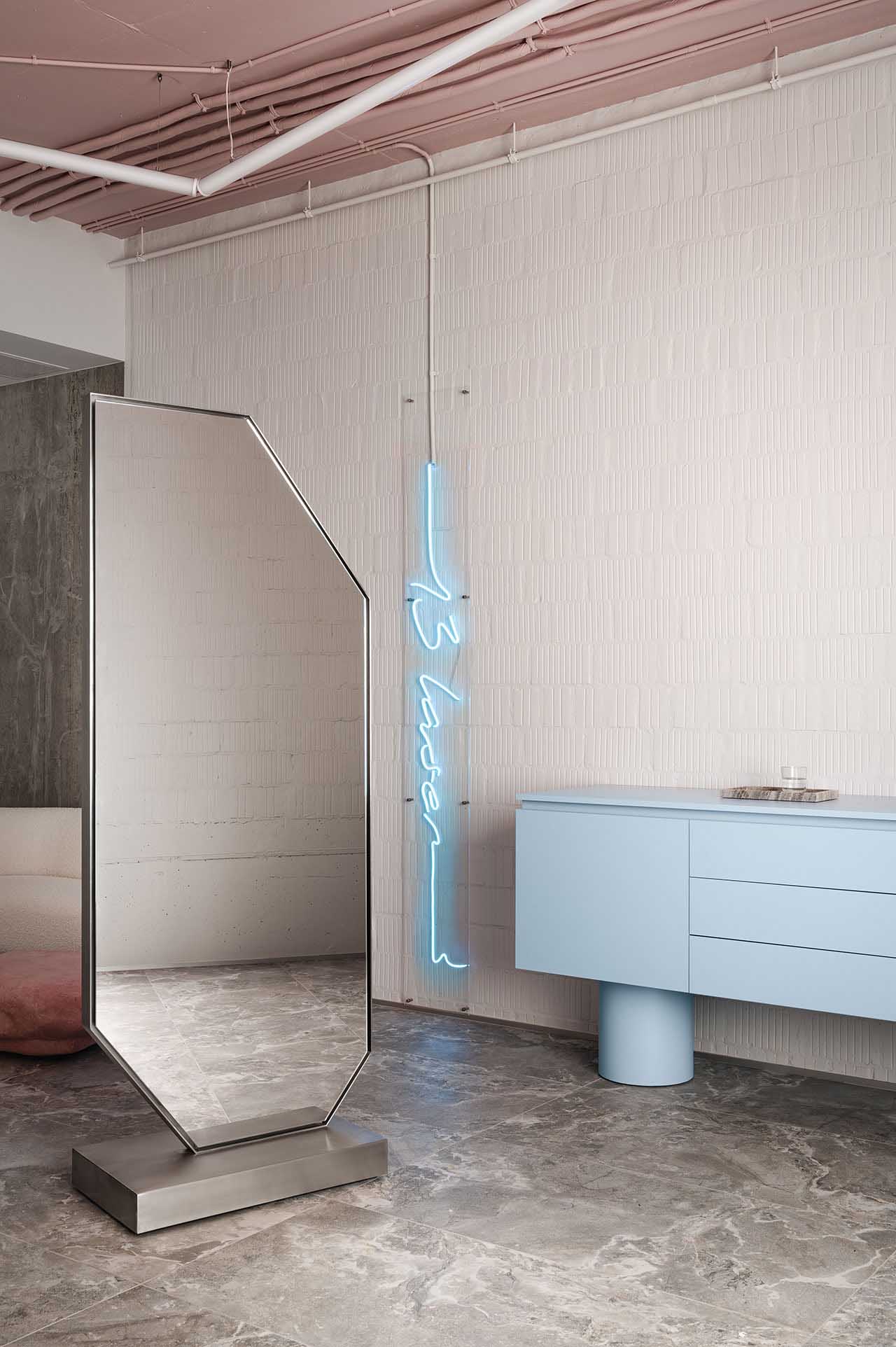 美容院設計,美容店設計,護膚店設計,美容院設計案例,Temp,基輔,極簡主義,皮膚工作室,醫美中心,美容診所