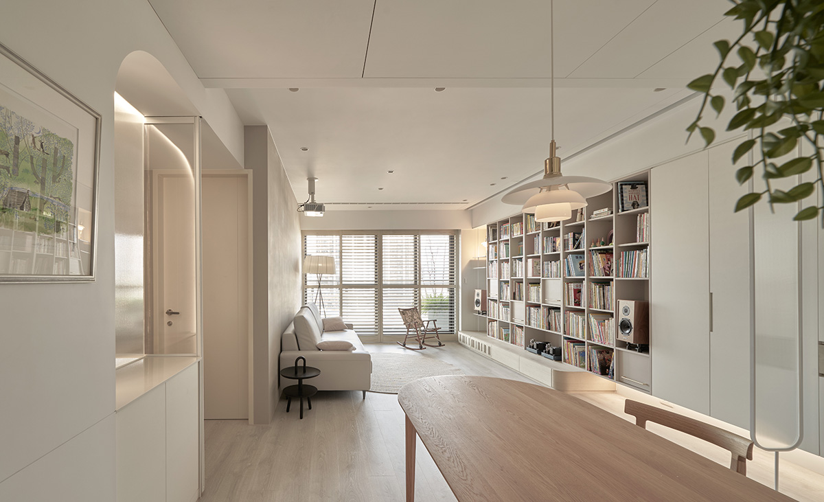 Thinking Design,公寓設計,公寓設計方案,中國台灣,奶油係,親子書屋,90㎡,思維設計