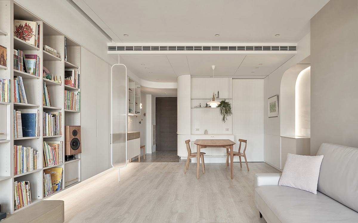 Thinking Design,公寓設計,公寓設計方案,中國台灣,奶油係,親子書屋,90㎡,思維設計