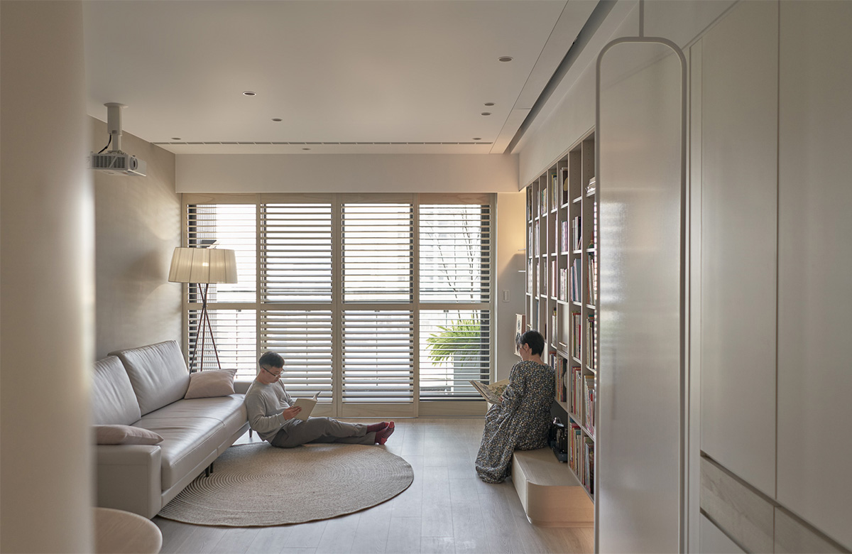 Thinking Design,公寓設計,公寓設計方案,中國台灣,奶油係,親子書屋,90㎡,思維設計