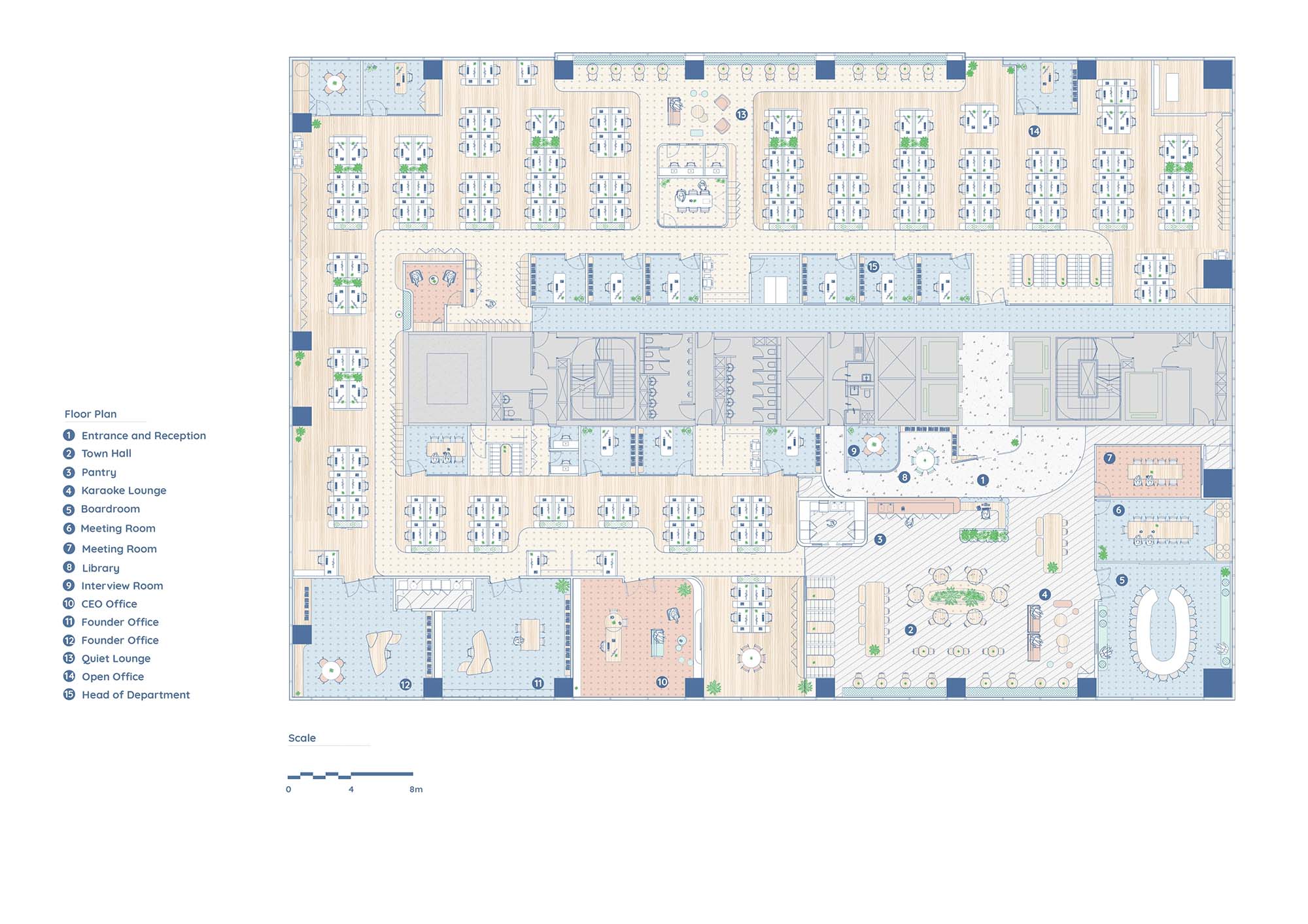 辦公室設計,辦公空間設計,辦公室設計案例,辦公室裝修,Bean Buro,國外辦公室設計案例,Best World,西班牙,新加坡,護膚和健康品牌辦公室