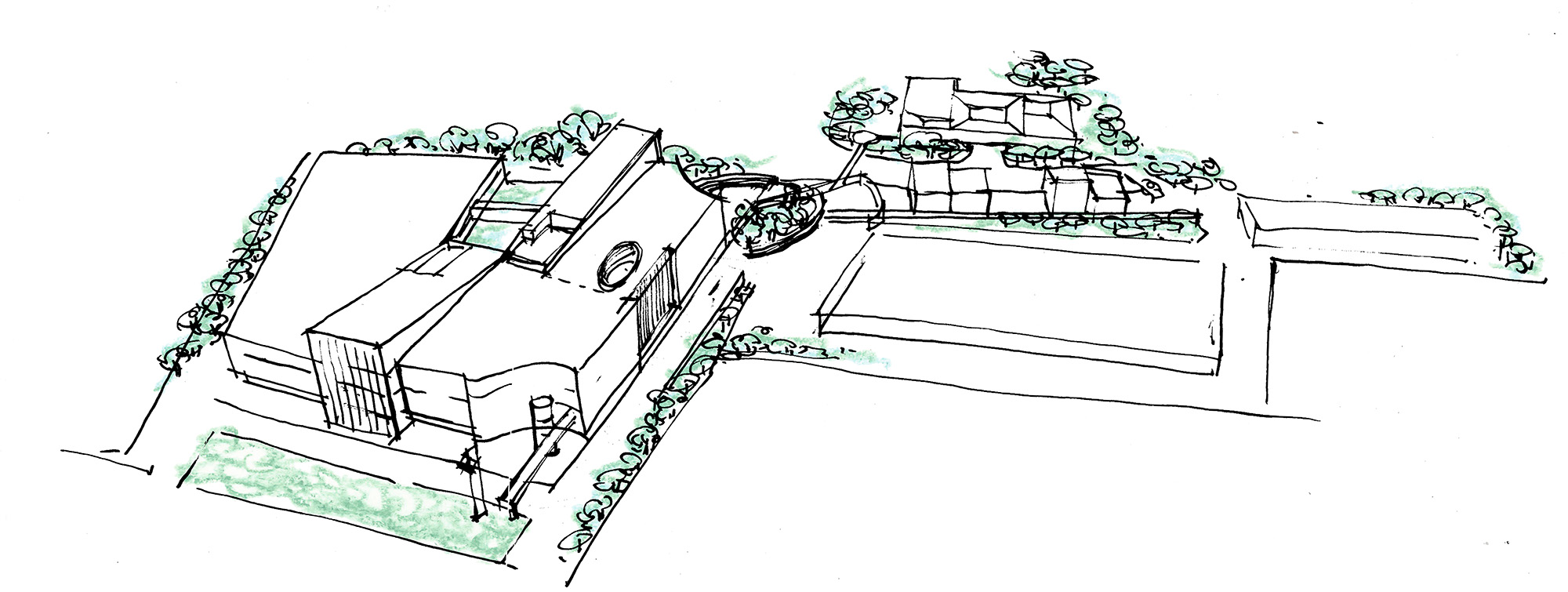 建築設計,園區建築設計,辦公室設計,工業園區建築設計,工廠設計,研發空間設計,辦公園區設計,服裝公司辦公總部設計,浙江紹興巴魯特總部,大犬建築