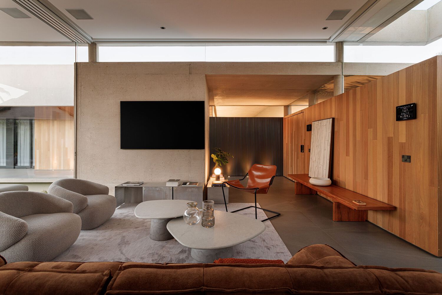 Caracho Arquitetos,別墅設計案例,別墅設計,別墅設計方案,開放式別墅,平層別墅,庭院別墅,400㎡,巴西