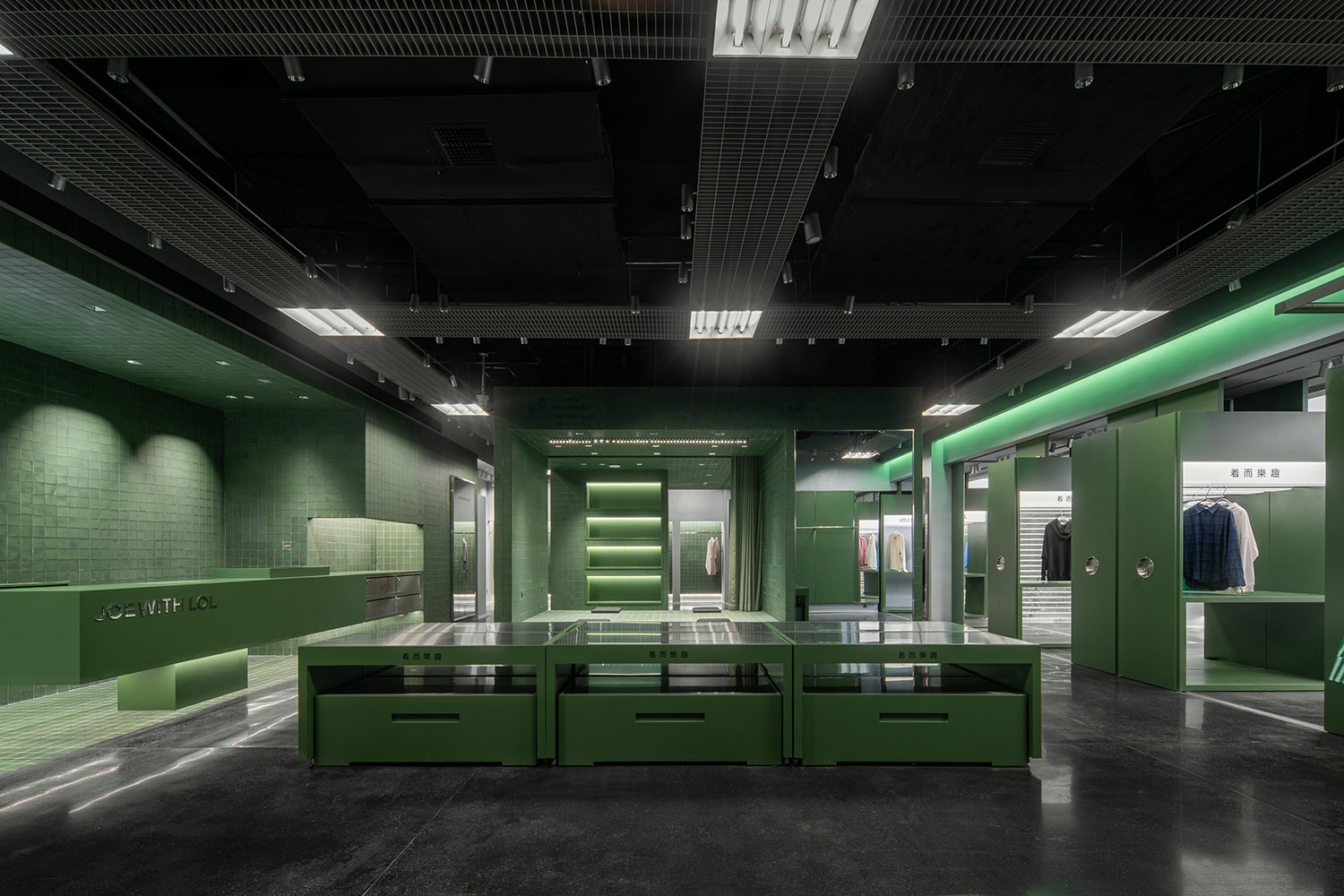 服裝店設計,服裝集合店設計,服裝店設計案例,服裝店設計方案,零售店設計,商店設計,服裝零售店設計,男裝店設計,西安,著而樂趣JOEWITHLOL,REDPAPER DESIGN
