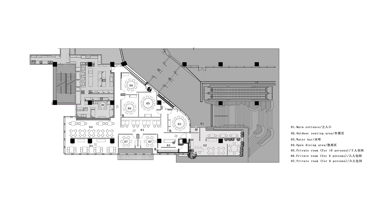 餐廳設計,主題菜餐廳設計,高檔餐廳設計,餐廳設計案例,餐廳設計方案,北京烤鴨餐廳設計,餐廳裝修,餐廳效果圖,杭州,玖五京菜杭州城北萬象城店,艾克建築設計,謝培河