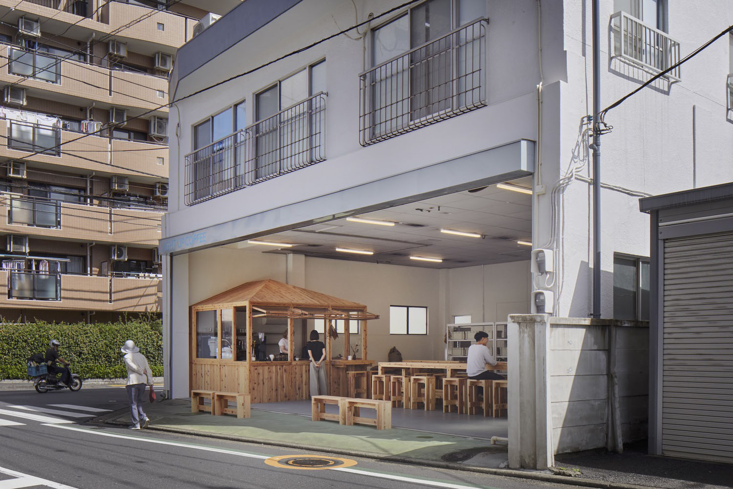 咖啡廳設計,小咖啡廳設計,Spicy Architects,咖啡廳設計案例,咖啡廳設計方案,街邊咖啡店設計,115㎡,日本,東京都,LIGHT UP COFFEE