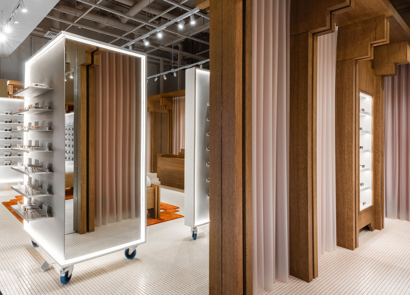 眼鏡店設計,零售店設計,眼鏡零售店設計,眼鏡店設計案例,Bogdan Ciocodeica Studio,羅馬尼亞,布加勒斯特,Lunet眼鏡精品店,70㎡,創意眼鏡店