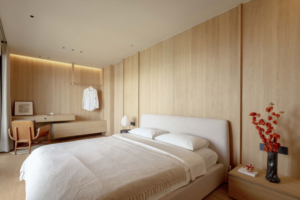 住宅設計,大平層設計,現代風格大平層設計,180㎡大平層設計,180㎡,奶油原木風住宅,大平層設計案例,大平層設計方案,上海,上海大平層和心一味,木卡工作室MUKA ARCHITECTS