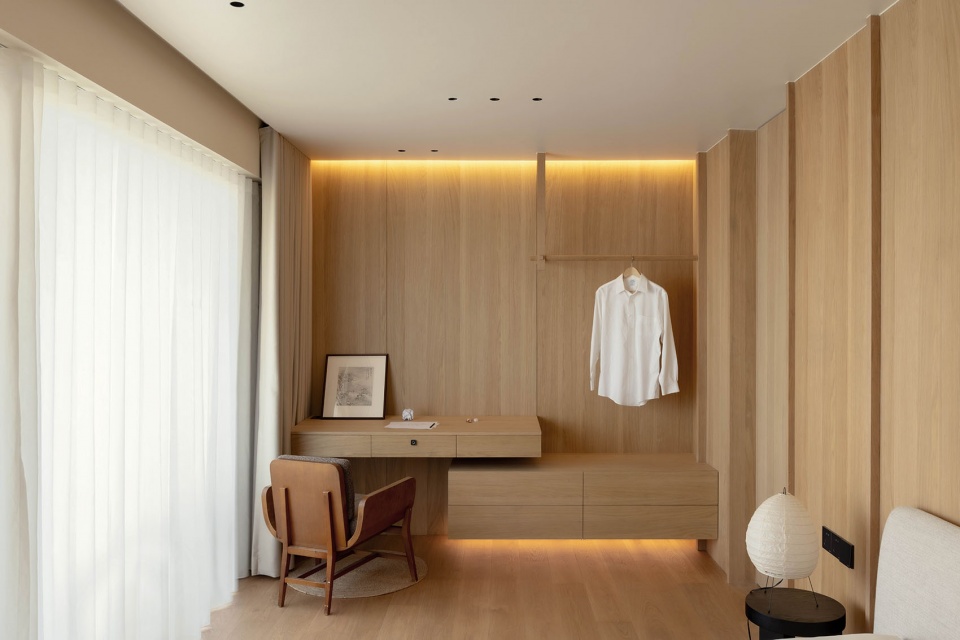 住宅設計,大平層設計,現代風格大平層設計,180㎡大平層設計,180㎡,奶油原木風住宅,大平層設計案例,大平層設計方案,上海,上海大平層和心一味,木卡工作室MUKA ARCHITECTS