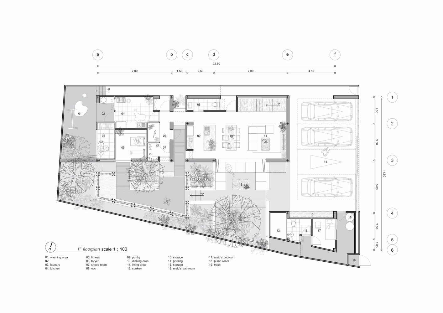 Greenbox Design,別墅設計案例,別墅設計,別墅設計方案,原木色別墅,庭院別墅,450㎡,泰國,曼穀