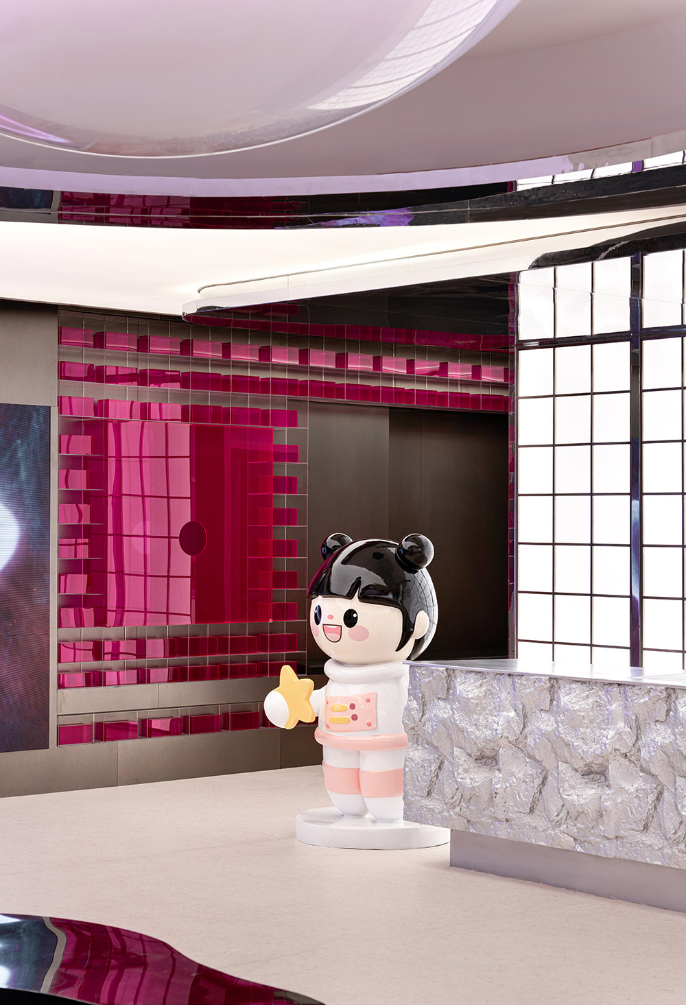 美容院設計,美容店設計,護膚店設計,美容院設計案例,醫美空間設計,醫美中心,貴州CHERRYHOUSE櫻桃家醫療美容抗衰中心,貴州,樓房花朶設計