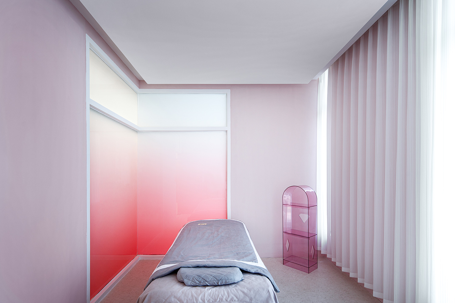 美容院設計,美容店設計,護膚店設計,美容院設計案例,醫美空間設計,醫美中心,貴州CHERRYHOUSE櫻桃家醫療美容抗衰中心,貴州,樓房花朶設計